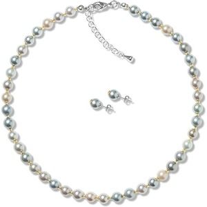 QUEEN PRIVACY Classic size modest 8mm round 18" large natural shell pearl neckla